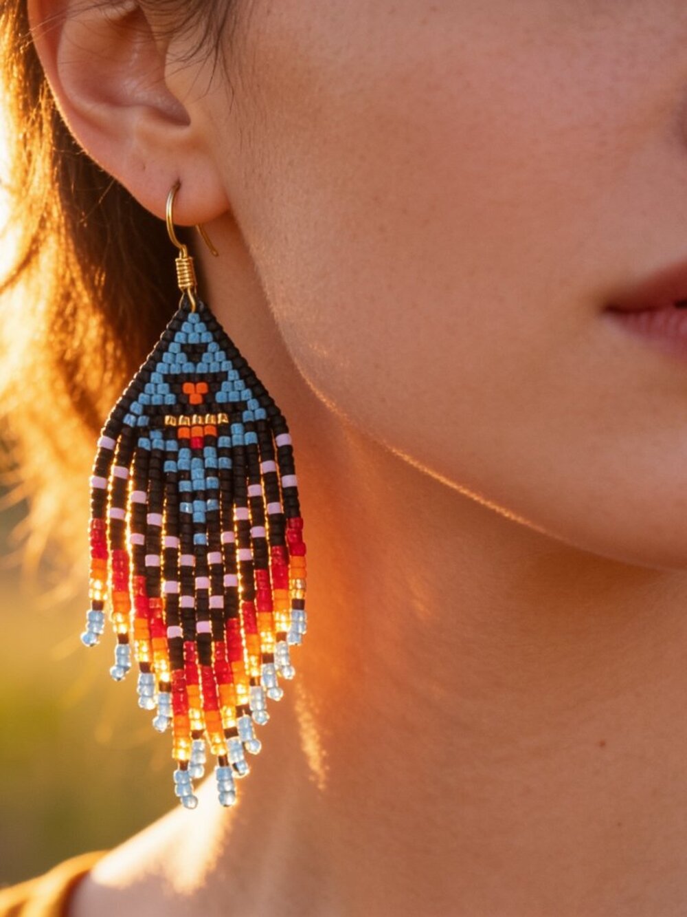 Southwestern Style Beaded Earrings